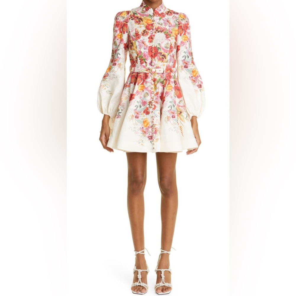 Wonderland long sleeve floral dress